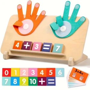 Wooden arithmetic learning board for children over 3 years old - number blocks