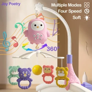 Musical Mobile for Baby, 360° Rotating with Soft Night Light